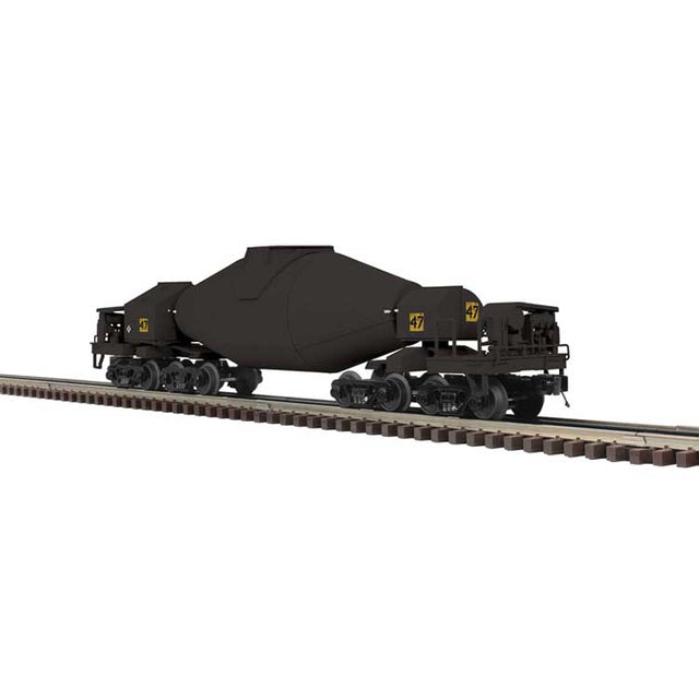 8-Axle Hot Metal "Torpedo" Car w/Flickering Load - 3-Rail - Premier -- Painted, Numbered (black)
