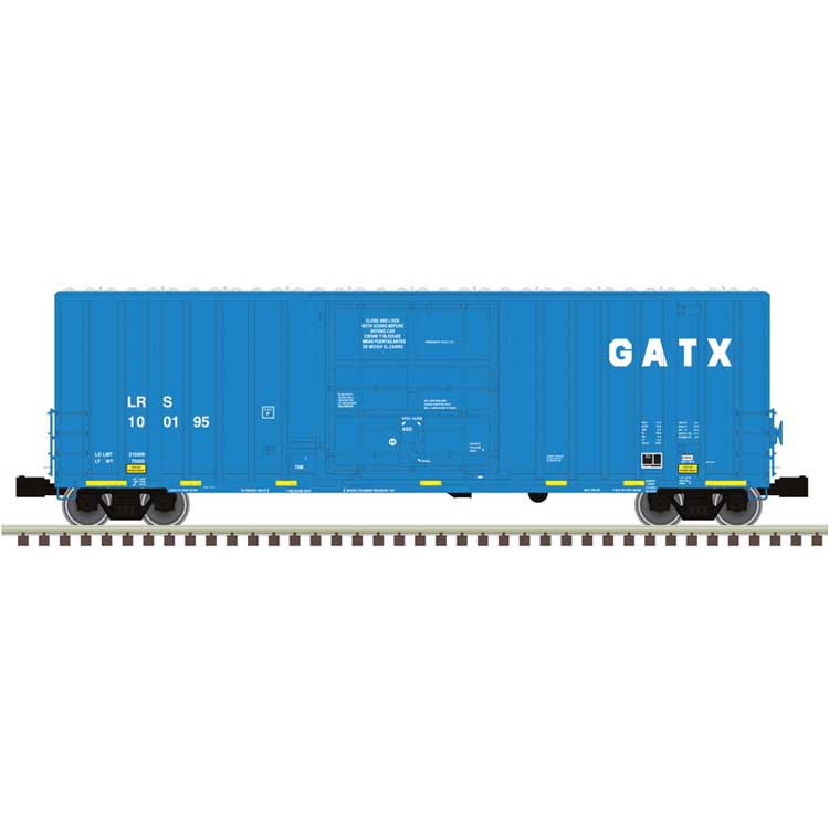 Gunderson 50' High-Cube Boxcar - 3-Rail - Ready to Run - Premier -- GATX 1000 (Heritage Scheme, blue)