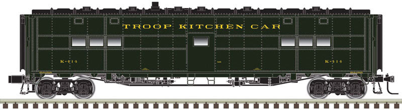 Troop Kitchen - 2-Rail - Ready to Run -- US Army (Pullman Green)