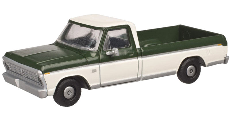 1973 Ford F-100 Pickup Truck - Assembled -- Mallard Green, Wimbledon White