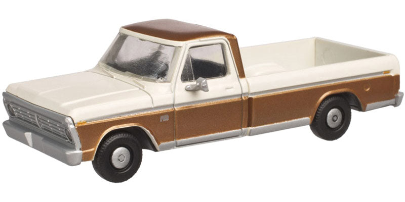 1973 Ford F-100 Pickup Truck - Assembled -- Sequoia Brown, Wimbledon White