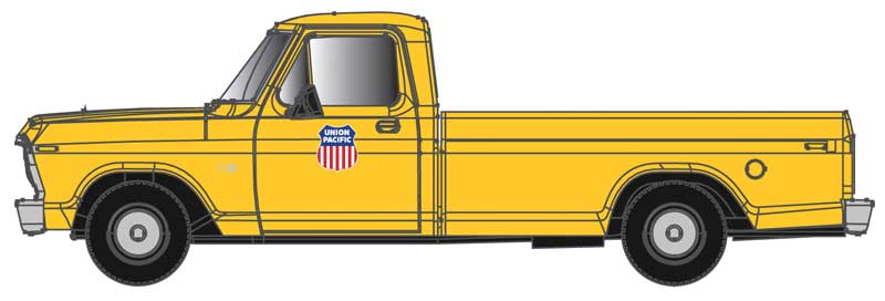 1973 Ford F-100 Pickup Truck - Assembled -- Union Pacific (yellow)