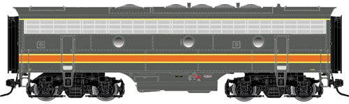 EMD F7B Early Phase 1 - Unpowered -- Milwaukee Road #77C (Early Scheme, gray, orange)