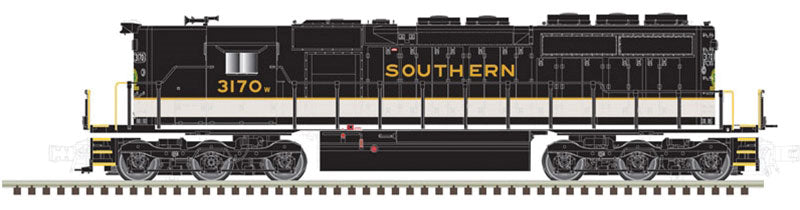EMD SD40 High Nose - 2-Rail w/Sound & DCC - Master(R) Gold -- Norfolk Southern #3170 (Southern Railway Heritage, black, white, gold)