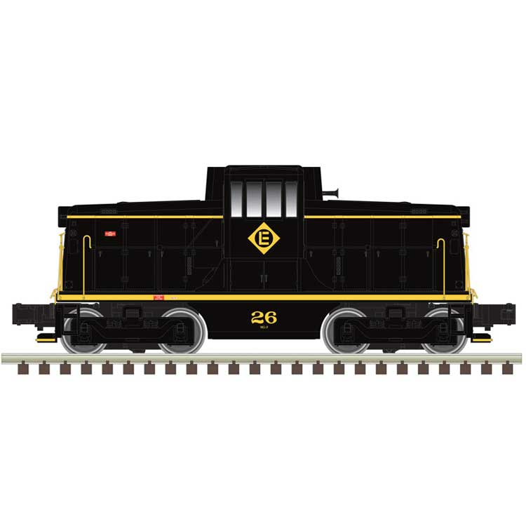 GE 44-Tonner - 3-Rail - Proto-Sound 3.0 and DCS - Premier -- Erie Lackawanna 26 (black, yellow)