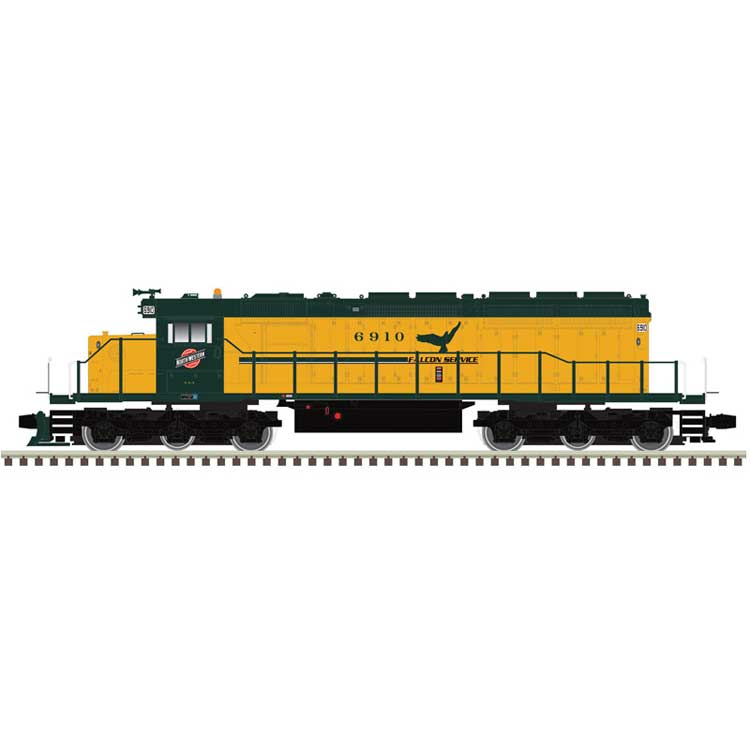 EMD SD40-2 - 3-Rail - Proto-Sound 3.0 and DCS - Premier -- Chicago & North Western 6910 (green, yellow, Falcon Service)