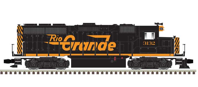 EMD GP40 - 3-Rail - Proto-Sound 3.0 - Premier -- Denver & Rio Grande Western 3136 (black, orange)