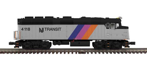 EMD F40PH - 2-Rail - Proto-Sound 3.0 & DCC/DCS - Premier -- NJ Transit #4118 (silver, black, purple, orange, blue)