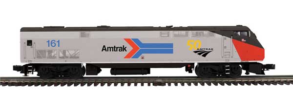 GE P42 Genesis - 2-Rail - Proto-Sound 3.0 & DCC/DCS - Premier -- Amtrak #161 (50th Anniversary, Phase I, silver, red, black, blue, Arrow Logo