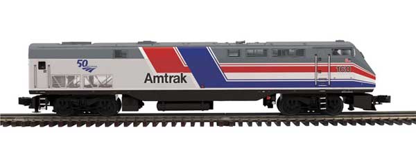 GE P42 Genesis - 2-Rail - Proto-Sound 3.0 & DCC/DCS - Premier -- Amtrak #160 (50th Anniversary, Phase III Hockey Stick, silver, gray, red, wh