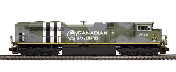 EMD SD70ACe - 3-Rail - Proto-Sound 3.0 - Premier -- Canadian Pacific #6644 (WWII Military Pride, green, white, black)