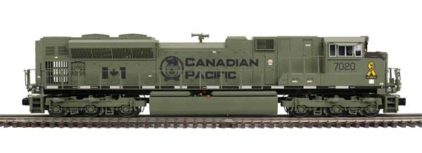 EMD SD70ACe - 2-Rail - Proto-Sound 3.0 - Premier -- Canadian Pacific #7020 (Army Military Pride, green, black)
