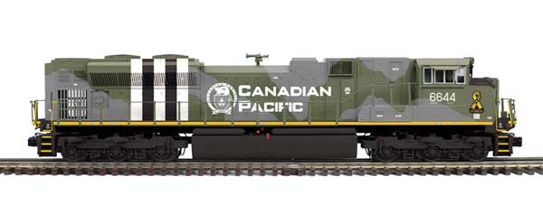 EMD SD70ACe - 2-Rail - Proto-Sound 3.0 - Premier -- Canadian Pacific #6644 (WWII Military Pride, green, white, black)