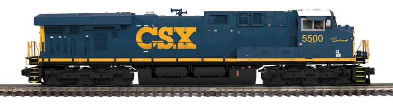 GE ES44DC - 2-Rail - Sound and DCC - Premier -- CSX #5500 Spirit of Cincinnati (blue, yellow)