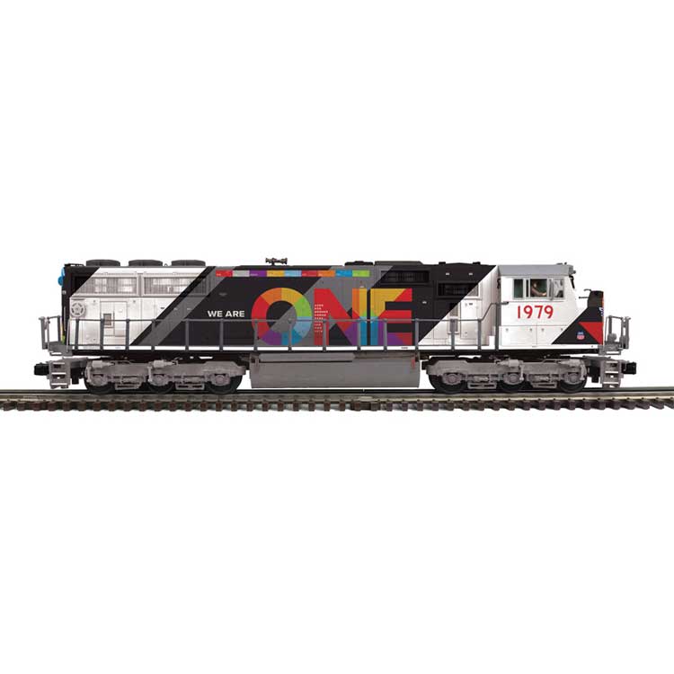 EMD SD70MAC - 2-Rail - Proto-Sound 3.0 - Premier -- Union Pacific #1979 (ONE Scheme, gray, white, red, orange, blue)