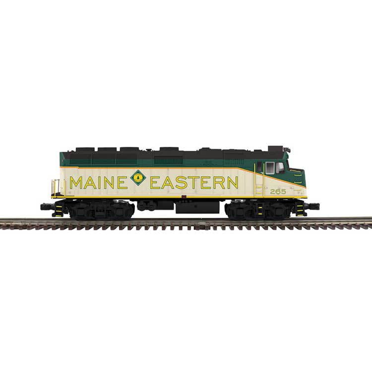EMD F40PH - 3-Rail - Proto-Sound 3.0 and DCS - Premier -- Maine Eastern #291 (green, yellow, white)