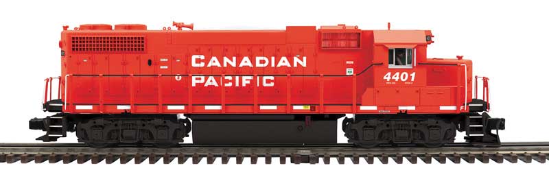 EMD GP38-2 - 3-Rail - Sound and DCC - Premier -- Canadian Pacific #4421 (red, white, Dashed Frame Stripe)