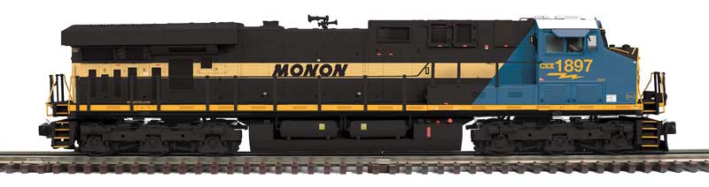 GE ES44AC - 3-Rail - Proto-Sound 3.0 and DCS - Premier -- CSX #1897 (Monon Heritage, black, gold, blue, yellow)
