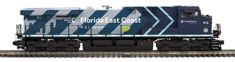 GE ES44AC - 2-Rail - Sound and DCC - Premier -- Florida East Coast #815 (2024 Grupo Mexico Scheme, blue, gray, Green Leaf)