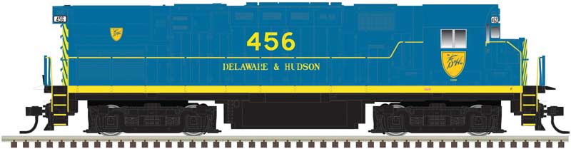 Alco C424 - 2-Rail - Sound and DCC - Premier -- Delaware & Hudson #456 (blue, yellow)