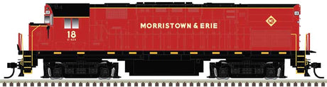 Alco C424 - 2-Rail - Standard DC - Premier -- Morristown & Erie #18 (red, black, yellow)