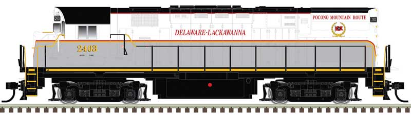 Alco C424 - 2-Rail - Standard DC - Premier -- Delaware-Lackawanna #2403 (white, gray, yellow, red)