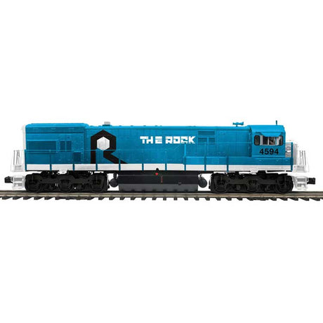 GE U30C - 3-Rail - ProtoSound 3.0 - Premier -- Rock Island #4594 (blue, white, black)