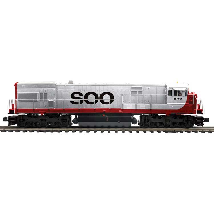 GE U30C - 2-Rail - Sound and DCC - ProtoSound 3.0 - Premier -- Soo Line #802 (white, red, black)