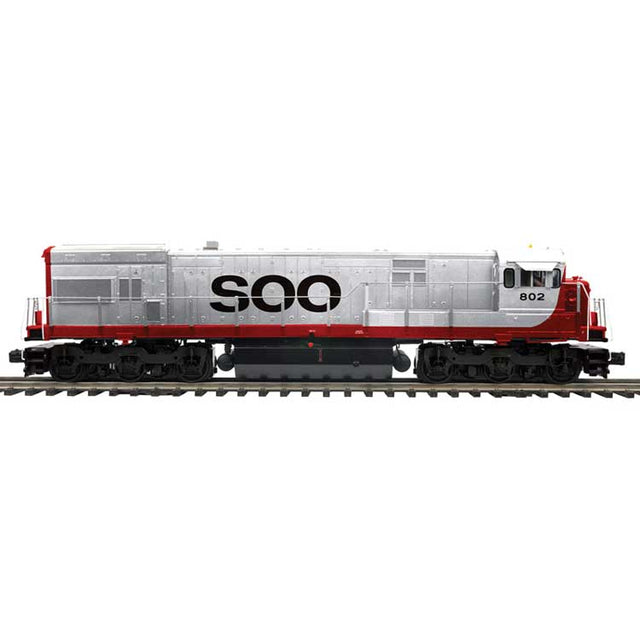 GE U30C - 2-Rail - Sound and DCC - ProtoSound 3.0 - Premier -- Soo Line #802 (white, red, black)