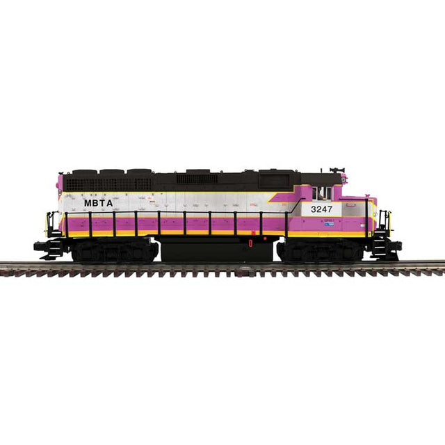 EMD GP40 - 3-Rail - Proto-Sound 3.0 - Premier -- Massachusetts Bay Transportation Authority MBTA #3247 (purple, silver, yello