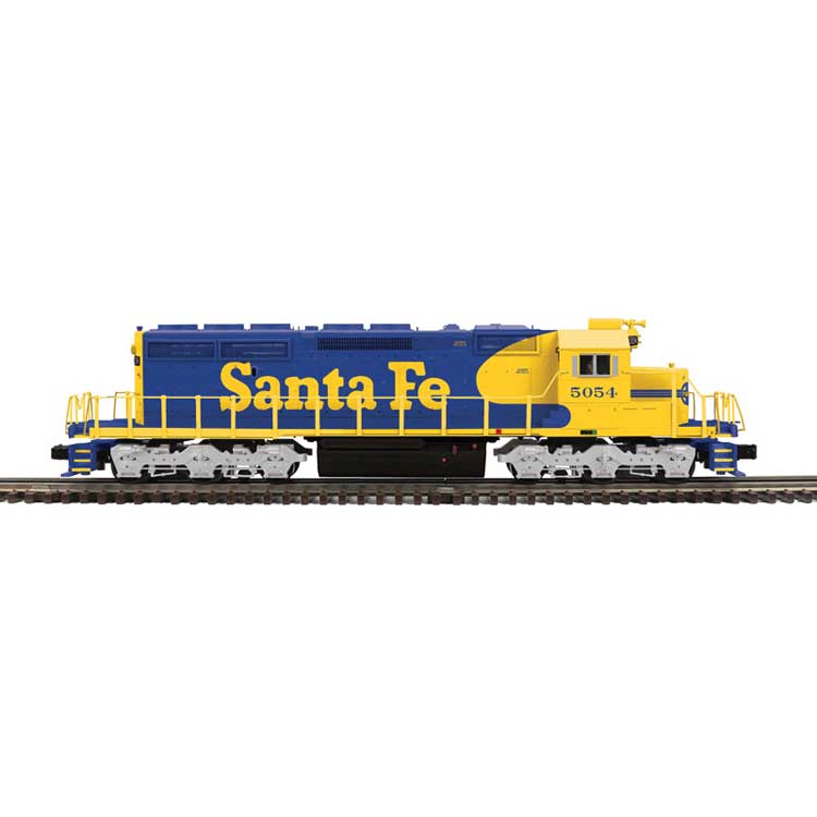 EMD SD40 - 3-Rail - Proto-Sound 3.0 & DCS - Premier(TM) -- Santa Fe #5054 (Warbonnet, blue, yellow)