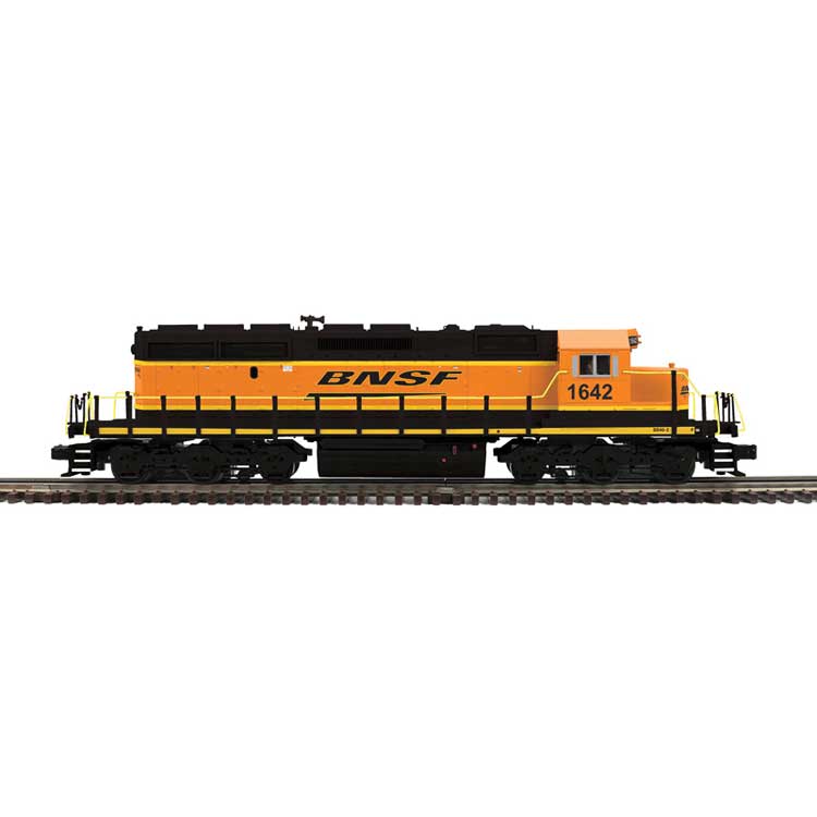 EMD SD40 - 2-Rail - Proto-Sound 3.0 & DCC - Premier(TM) -- BNSF Railway #1642 (H4, black, orange, yellow, Wedge Logo)