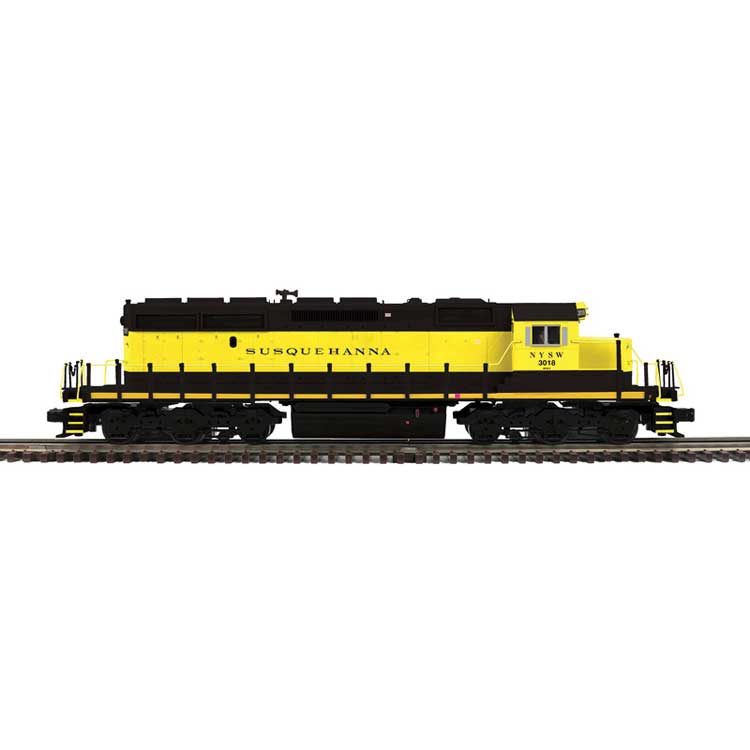 EMD SD40 - 2-Rail - Proto-Sound 3.0 & DCC - Premier(TM) -- New York, Susquehanna & Western #3018 (yellow, black)