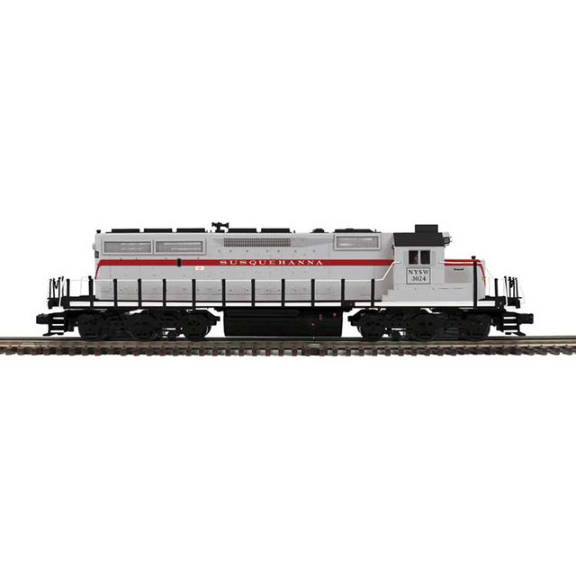 EMD SD40 - 2-Rail - Proto-Sound 3.0 & DCC - Premier(TM) -- New York, Susquehanna & Western #3024 (Heritage, silver, maroon)