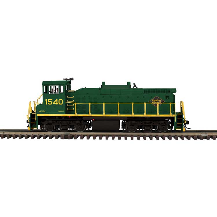 EMD MP15DC - 3-Rail - Proto-Sound 3.0 - Master(R) -- Reading & Northern #1540 (Ditch Lights, green, yellow