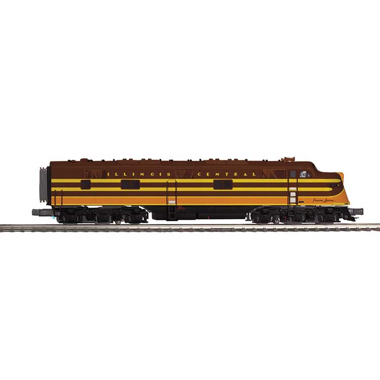 EMD E6A - 3-Rail - Proto-Sound 3.0 & DCS - Premier(TM) -- Illinois Central #4001 (brown, yellow, orange)