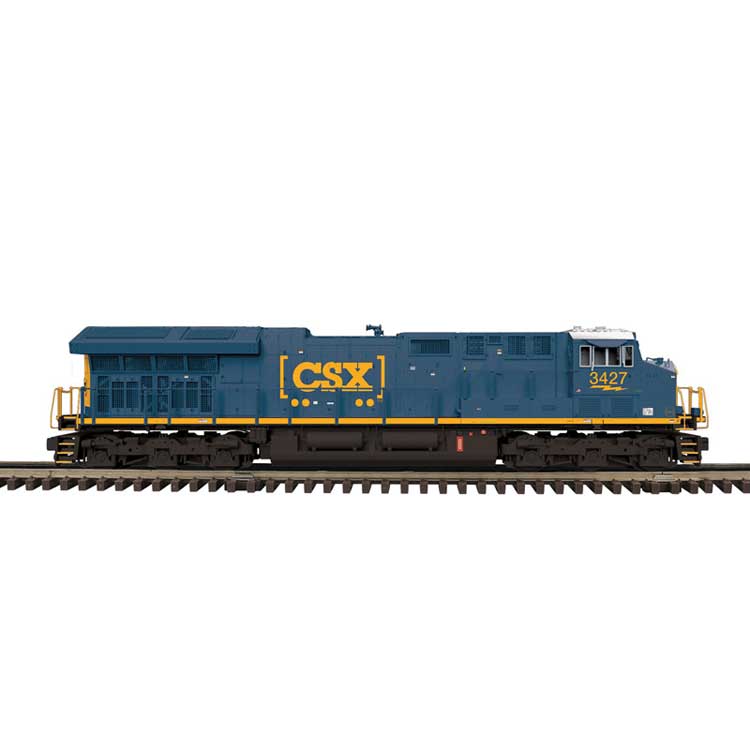 GE ES44AC - 3-Rail - Proto-Sound 3.0 & DCS - Premier(TM) -- CSX #3444 (blue, yellow, Boxcar Logo)