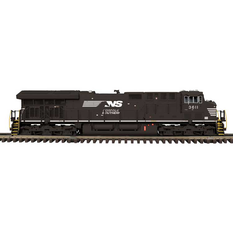 GE ES44AC - 2-Rail - Proto-Sound 3.0 & DCS - Premier(TM) -- Norfolk Southern #3624 (black, white, Horse Head Logo)