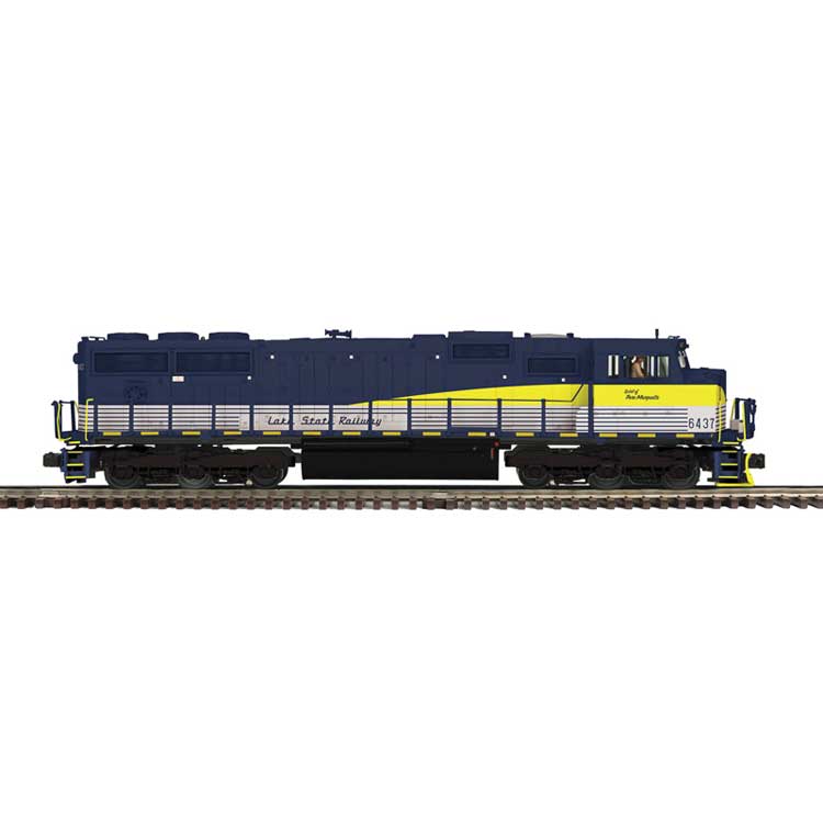 EMD SD70M - 3-Rail - Proto-Sound 3.0 - Premier -- Lake State Railway #6437 Pere Marquette (blue, yellow, gray)