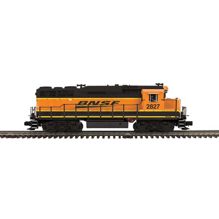 EMD GP30 - 3-Rail - Proto-Sound 3.0 - Premier -- BNSF Railway #2832 (Ditch Lights, black, orange, yellow, Wedge Logo)