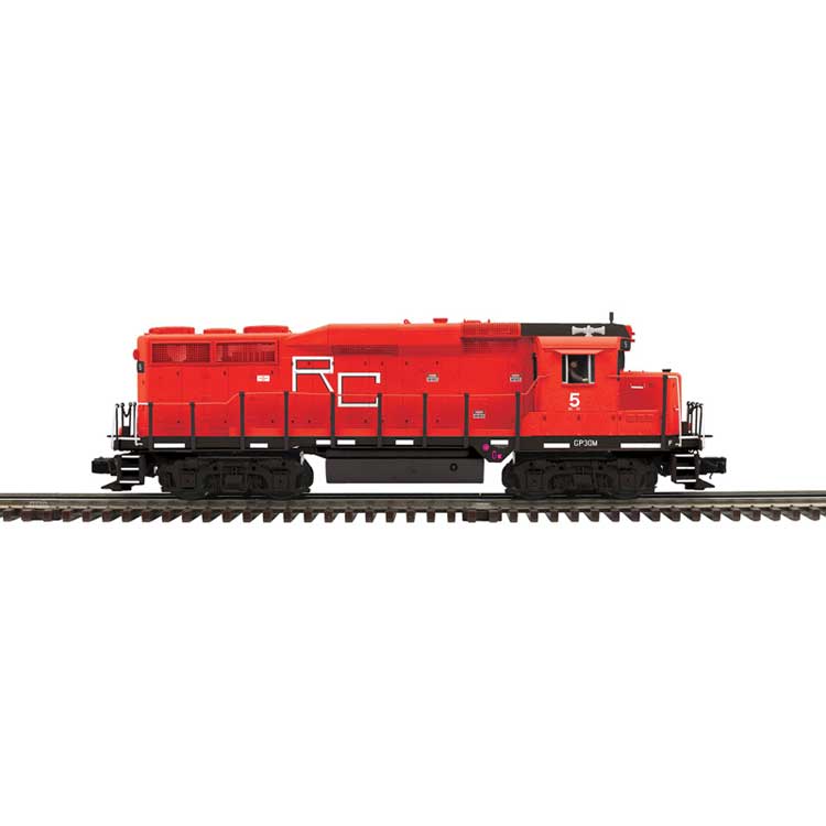 EMD GP30 - 3-Rail - Proto-Sound 3.0 - Premier -- Raritan Central #5 (Ditch Lights, red, black)