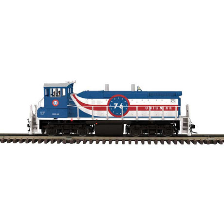 EMD MP15DC - 2-Rail -Standard DC - Master(R) -- Union Railroad #17 (Bicentennial, blue, white, red)