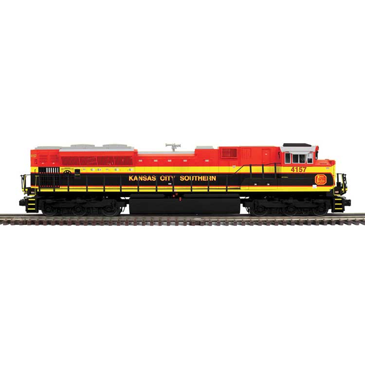 EMD SD70ACe - 3-Rail - Proto-Sound 3.0 - Premier -- Kansas City Southern #4157 (Southern Belle, red, black, yellow)