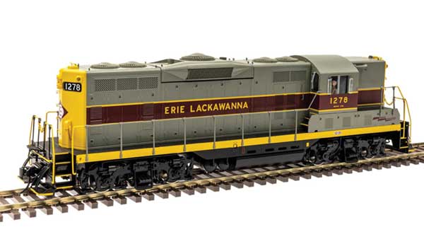 EMD GP7 Phase II - 2-Rail w/Sound & DCC - Gold -- Erie Lackawanna #1276 (gray, maroon, yellow)