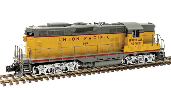 EMD GP7 Phase II - 2-Rail w/Sound & DCC - Gold -- Union Pacific #106 (Armour Yellow, gray, red, Serves All The West Slogan)