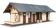 Maywood Station - Kit (Laser-Cut Wood) -- 18 x 6 x 5-3/4"  45.7 x 15.2 x 14.6cm