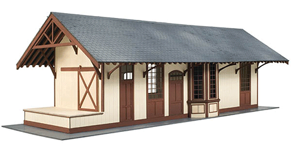 Maywood Station - Kit (Laser-Cut Wood) -- 18 x 6 x 5-3/4"  45.7 x 15.2 x 14.6cm