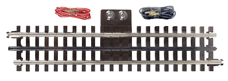 21st Century Track System(TM) Nickel Silver Rail w/Brown Ties - 3-Rail -- Terminal Track, 10" Straight