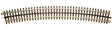 21st Century Track System(TM) Nickel Silver Rail w/Brown Ties - 3-Rail -- O-90 Full Curved Section (Circle = 16 Pieces)