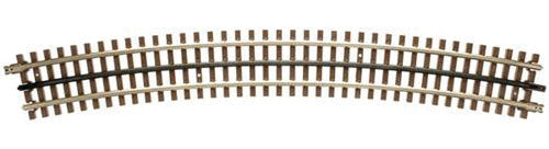 21st Century Track System(TM) Nickel Silver Rail w/Brown Ties - 3-Rail -- O-90 Full Curved Section (Circle = 16 Pieces)